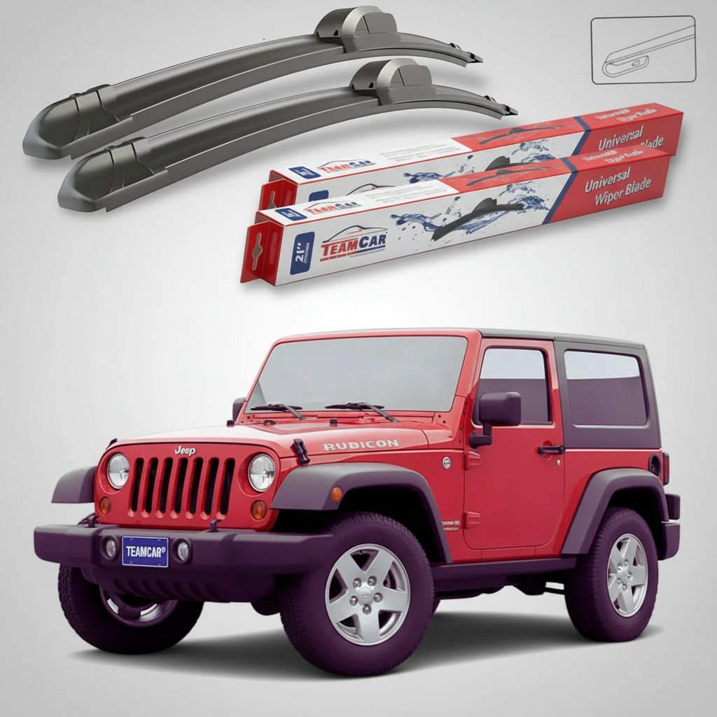 Ștergătoare Jeep Wrangler JK 2007-2018 | Set Față Flat – TeamCar®