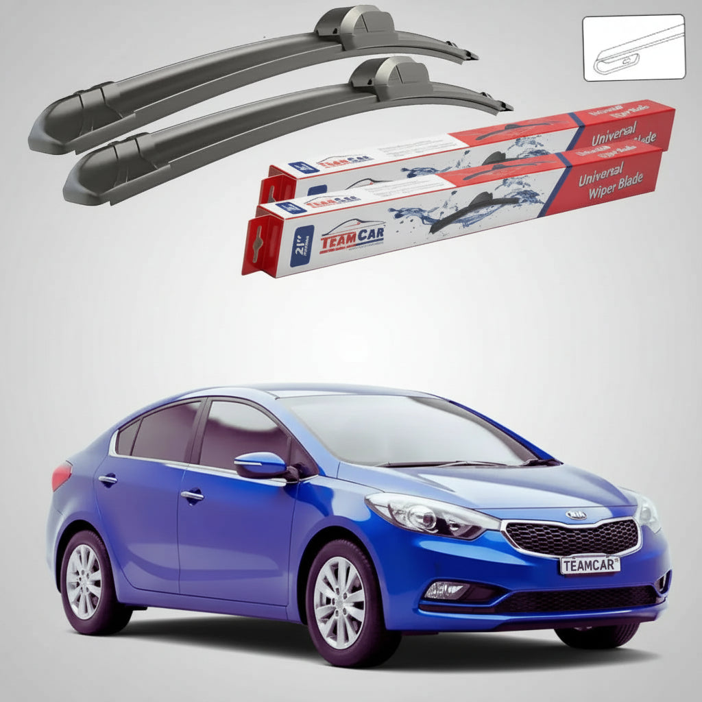 Ștergătoare Kia Cerato III YD Sedan 2012-2018 | Set Față Flat – TeamCar®