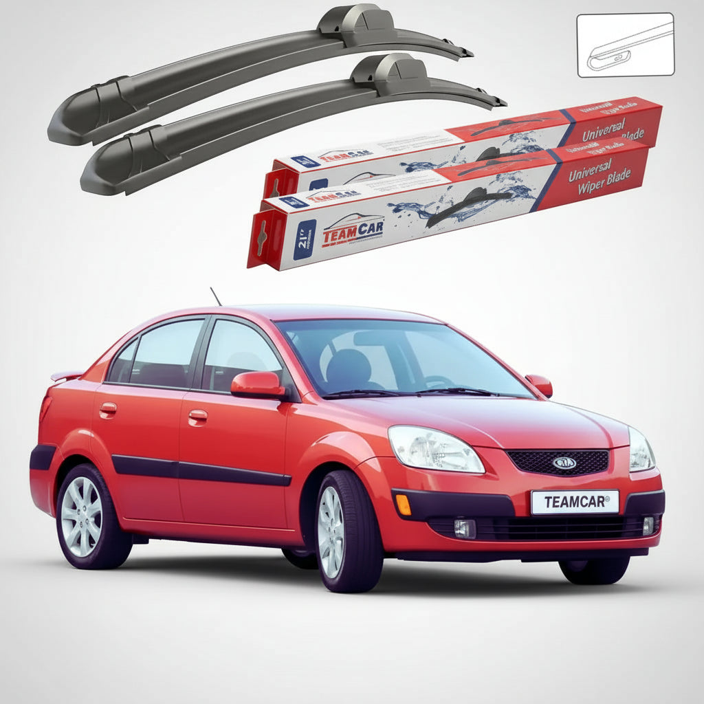 Ștergătoare Kia Rio II DE JB Sedan 2005-2011 | Set Față Flat – TeamCar®