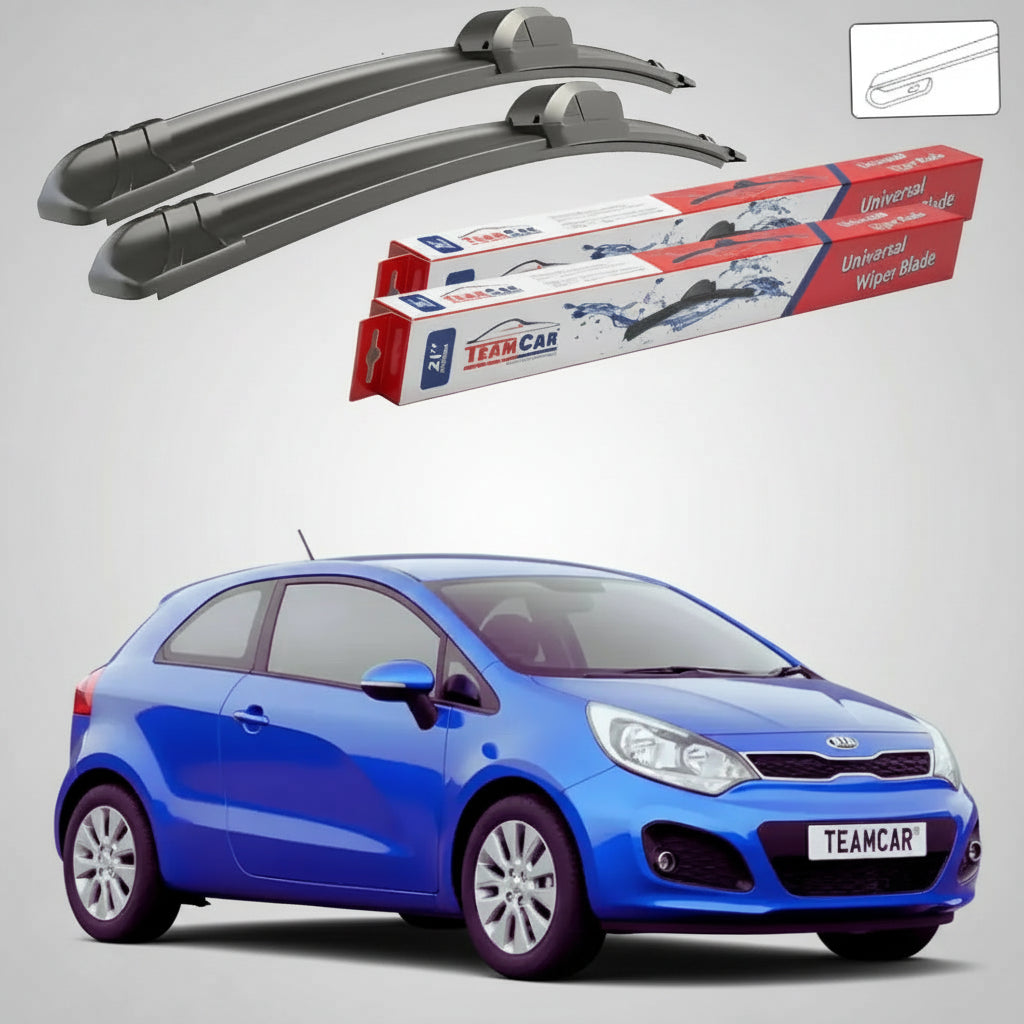 Ștergătoare Kia Rio III UB Hatchback 2011-2017 | Set Față Flat – TeamCar®