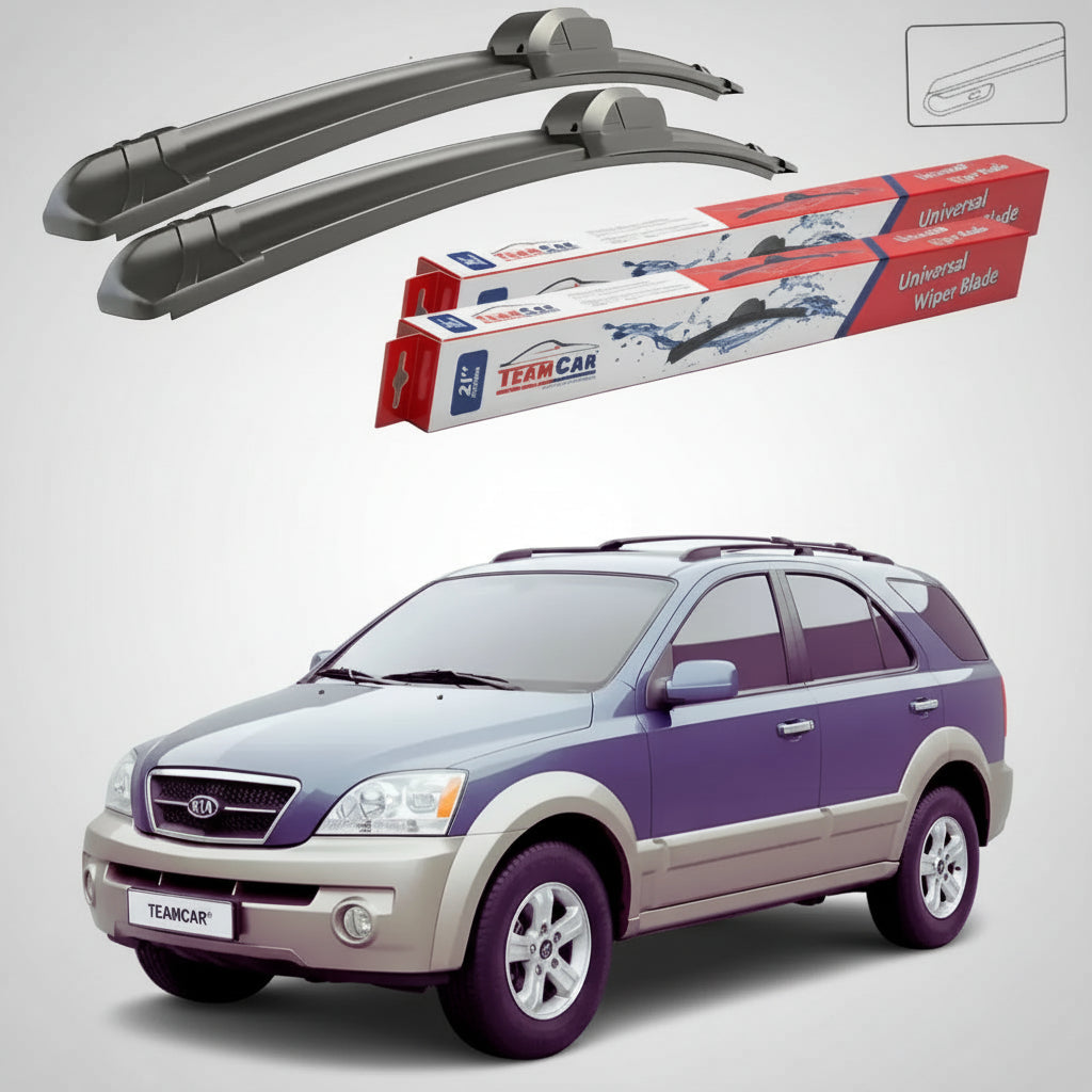 Ștergătoare Kia Sorento I JC SUV 2002-2009 | Set Față Flat – TeamCar®