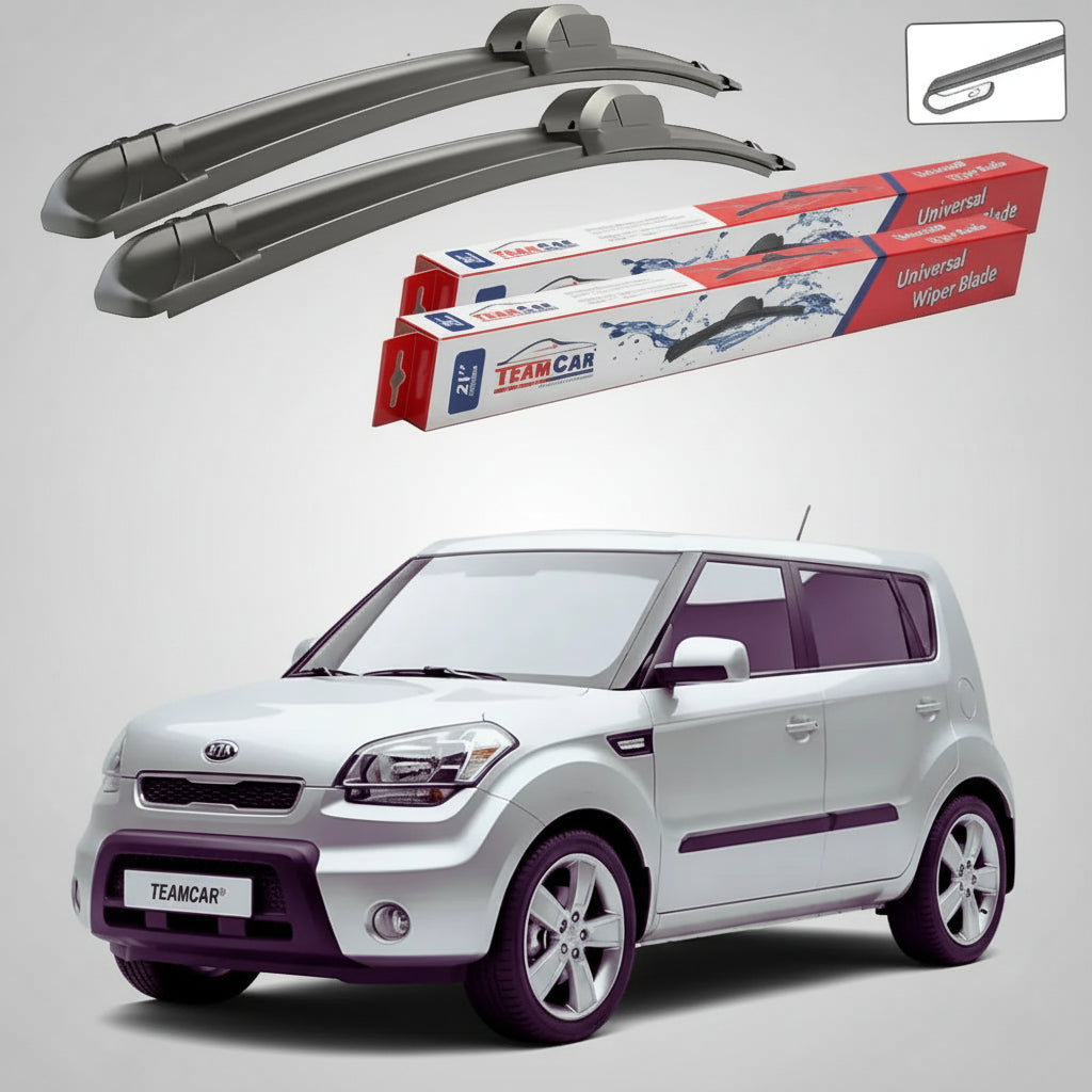 Ștergătoare Kia Soul I AM Hatchback 2008-2014 | Set Față Flat – TeamCar®