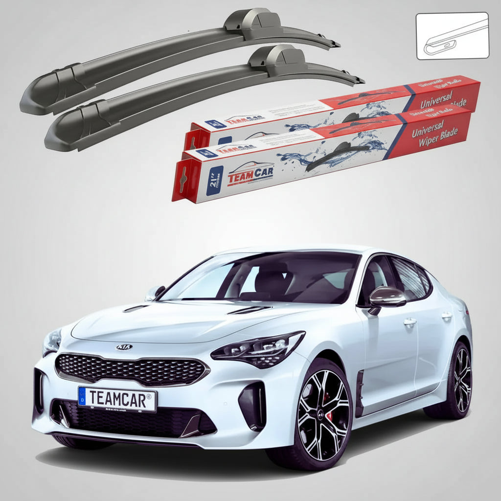 Ștergătoare Kia Stinger Liftback 2017-prezent | Set Față Flat – TeamCar®