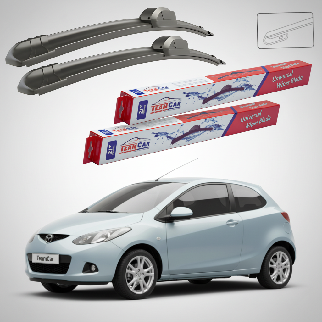 Ștergătoare Mazda 2 DE 2008-2010 | Set Față Flat – TeamCar®