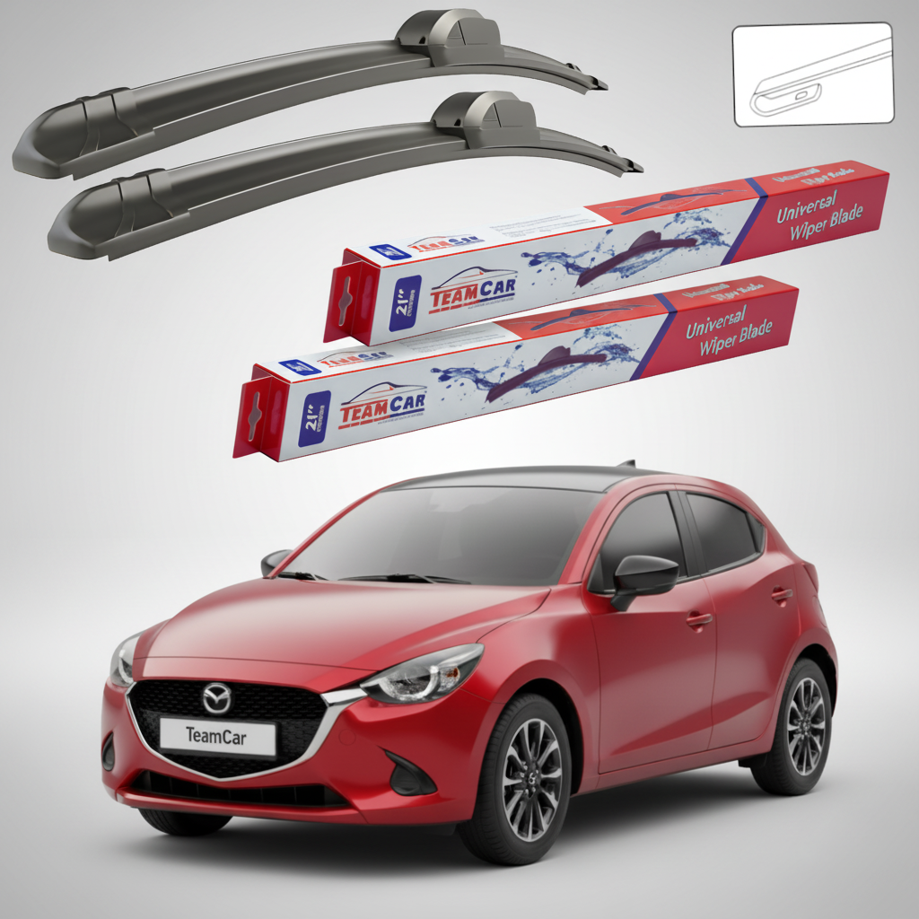 Ștergătoare Mazda 2 DJ Facelift 2019-2023 | Set Față Flat – TeamCar®