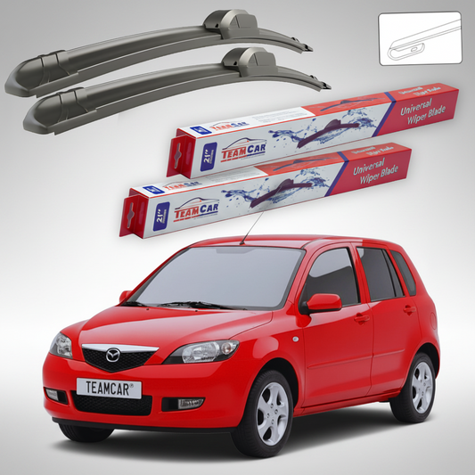 Ștergătoare Mazda 2 DY 2003-2005 | Set Față Flat – TeamCar®