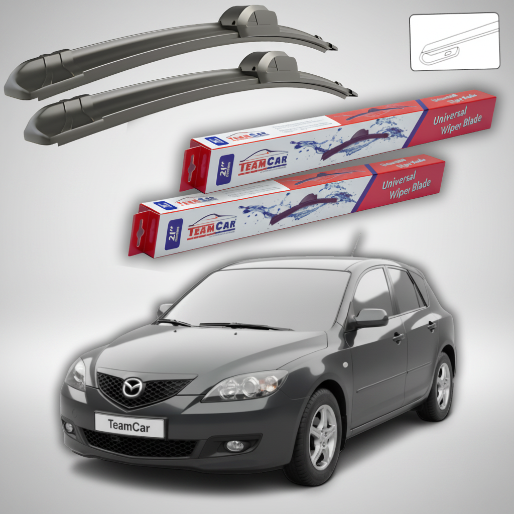 Stergatoare Mazda 3 BK Facelift Hatchback 2006-2009 | Set Fata Flat - TeamCar