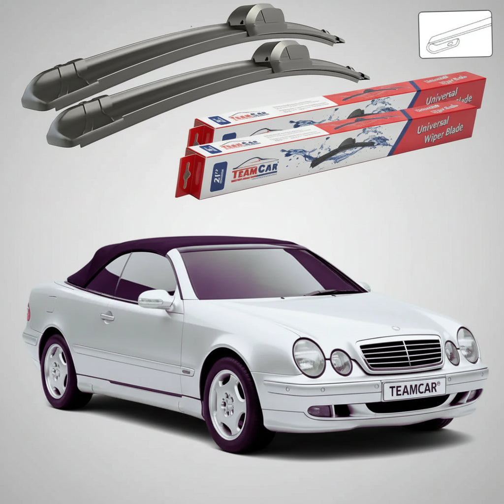 Ștergătoare Mercedes-Benz CLK Cabriolet A208 1998-2002 | Set Față Flat – TeamCar®