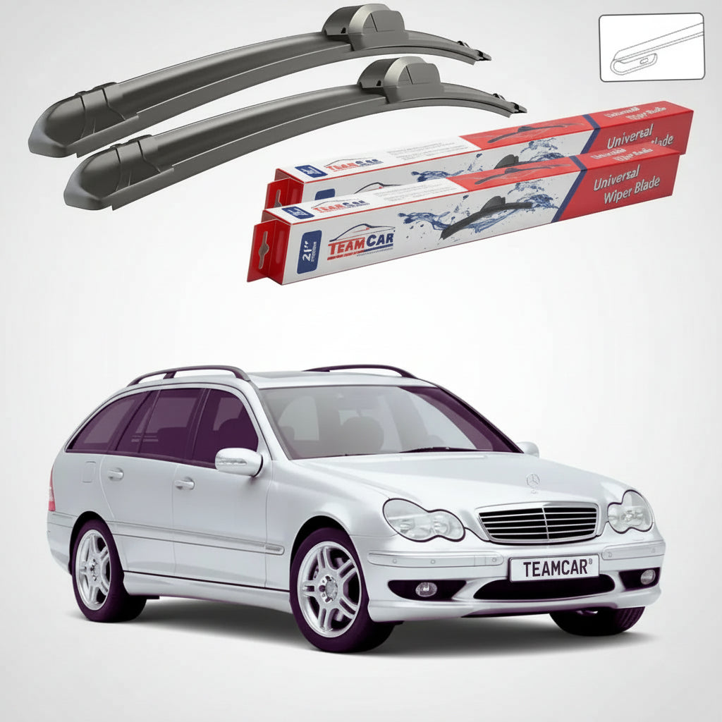 Ștergătoare Mercedes-Benz Clasa C S203 T-Model 2001-2003 | Set Față Flat – TeamCar®