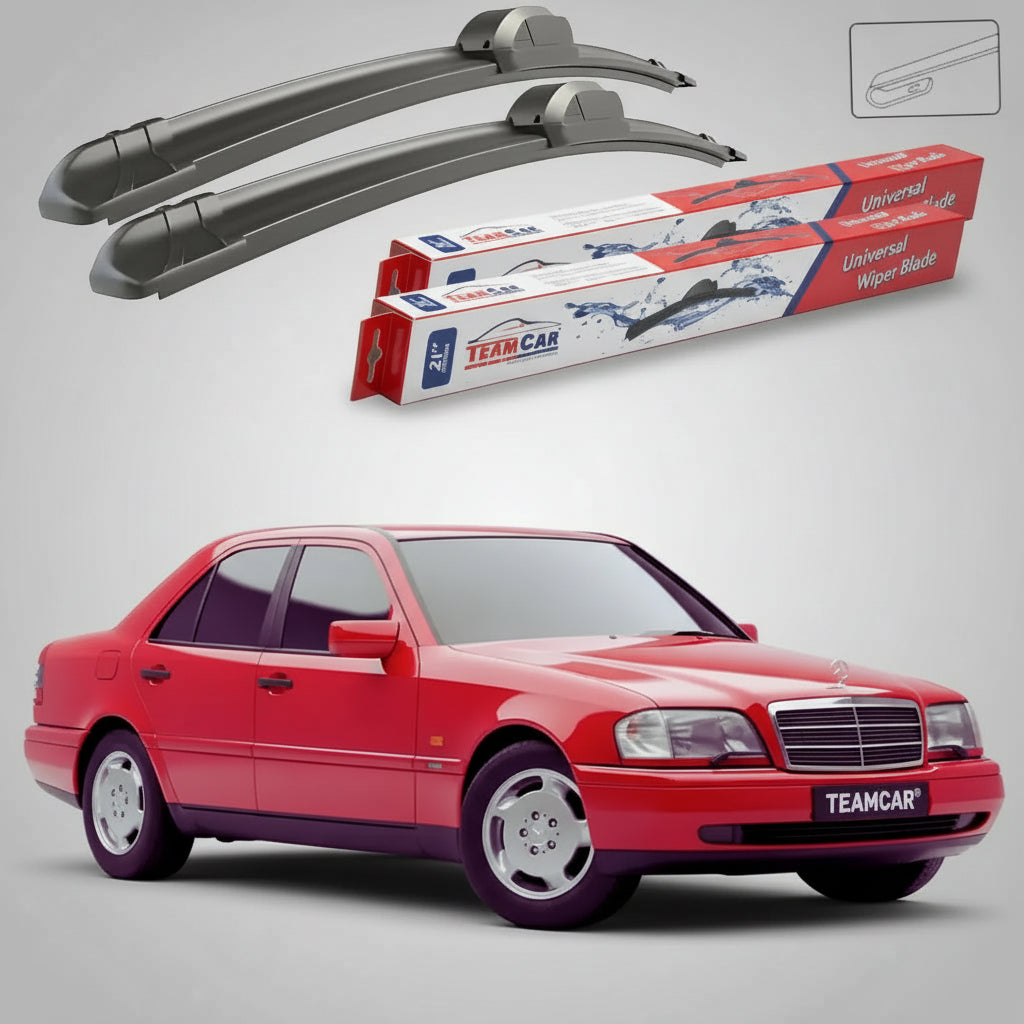 Ștergătoare Mercedes-Benz Clasa C W202 1993-2000 | Set Față Flat – TeamCar®