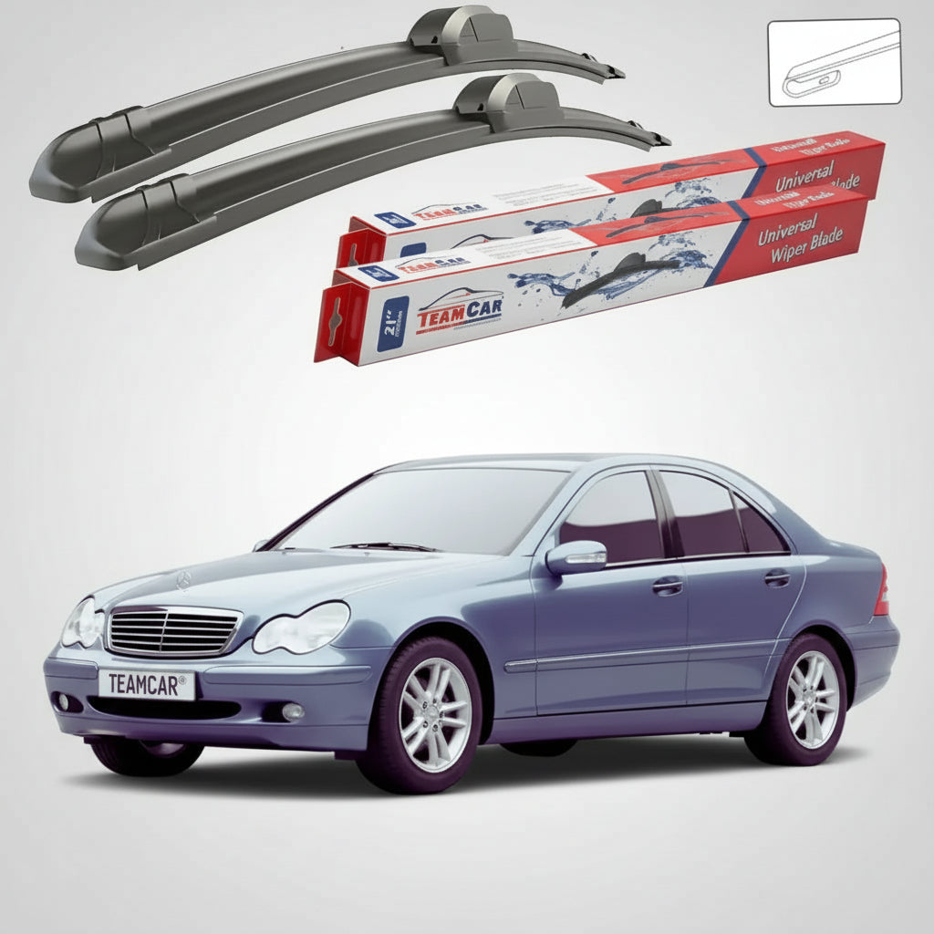 Ștergătoare Mercedes-Benz Clasa C W203 2000-2003 | Set Față Flat – TeamCar®