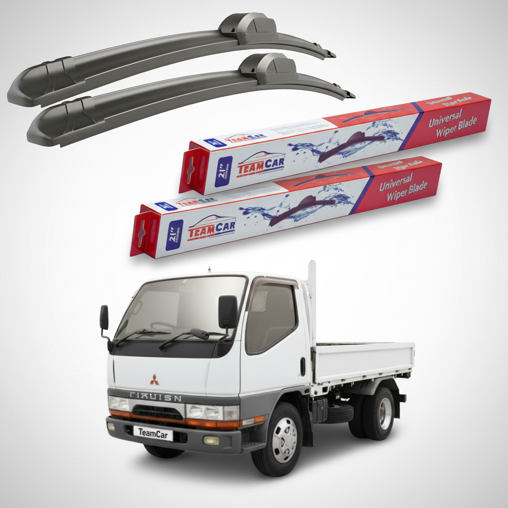 Ștergătoare TeamCar® pentru Mitsubishi Canter Van / Fuso (FB, FE, FG) 1996–2000 – Set Față Flat