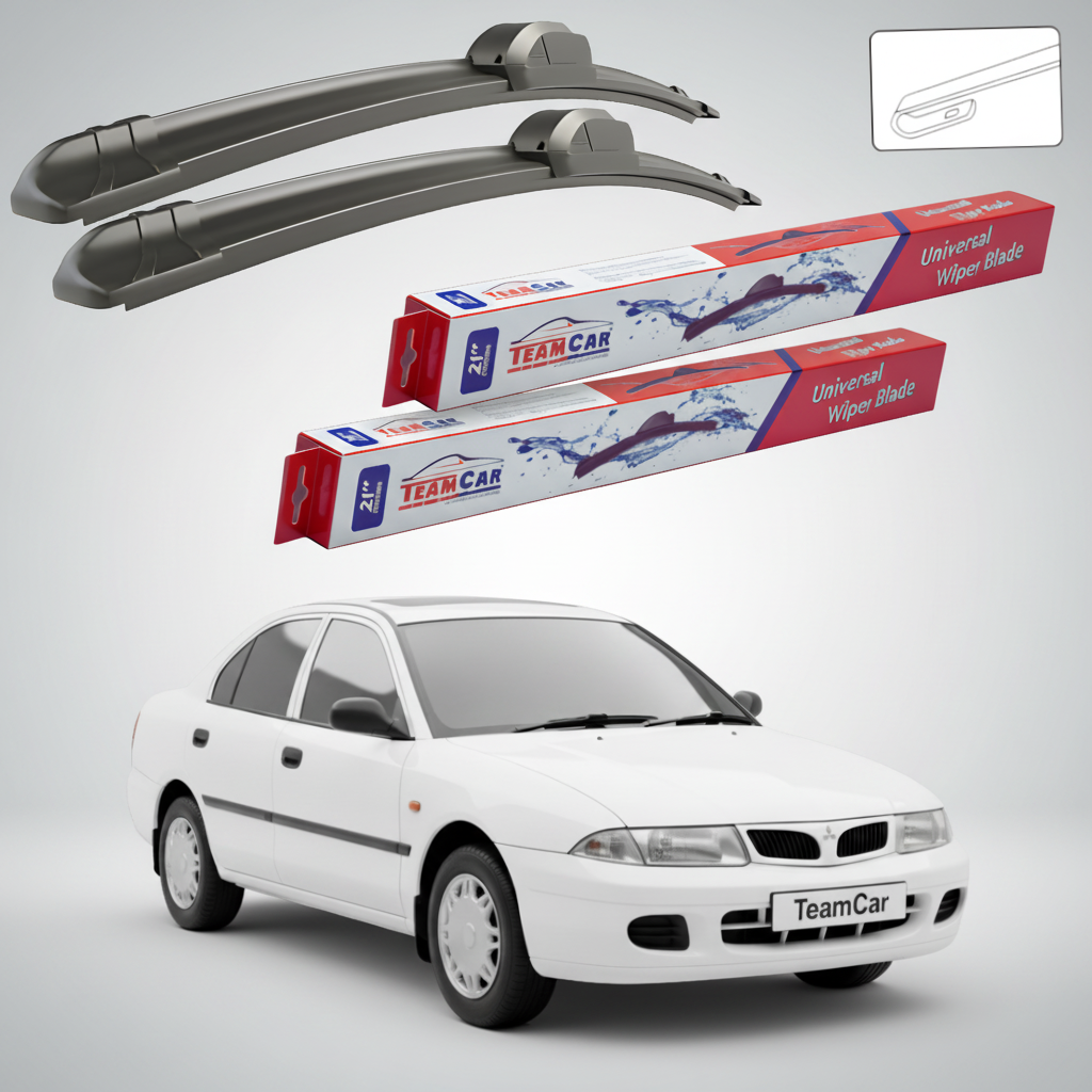 Ștergătoare TeamCar® pentru Mitsubishi Carisma Hatchback (DA_) 1995–2003 – Set Față Flat