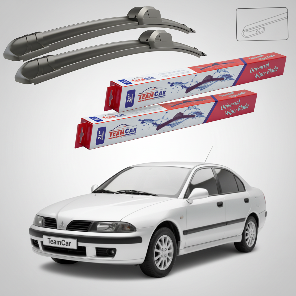 Ștergătoare TeamCar® pentru Mitsubishi Carisma Sedan (DA_) 1996–2003 – Set Față Flat