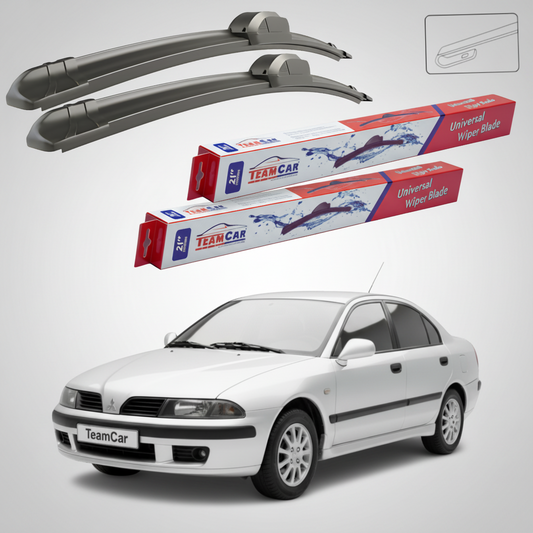Ștergătoare TeamCar® pentru Mitsubishi Carisma Sedan (DA_) 1996–2003 – Set Față Flat