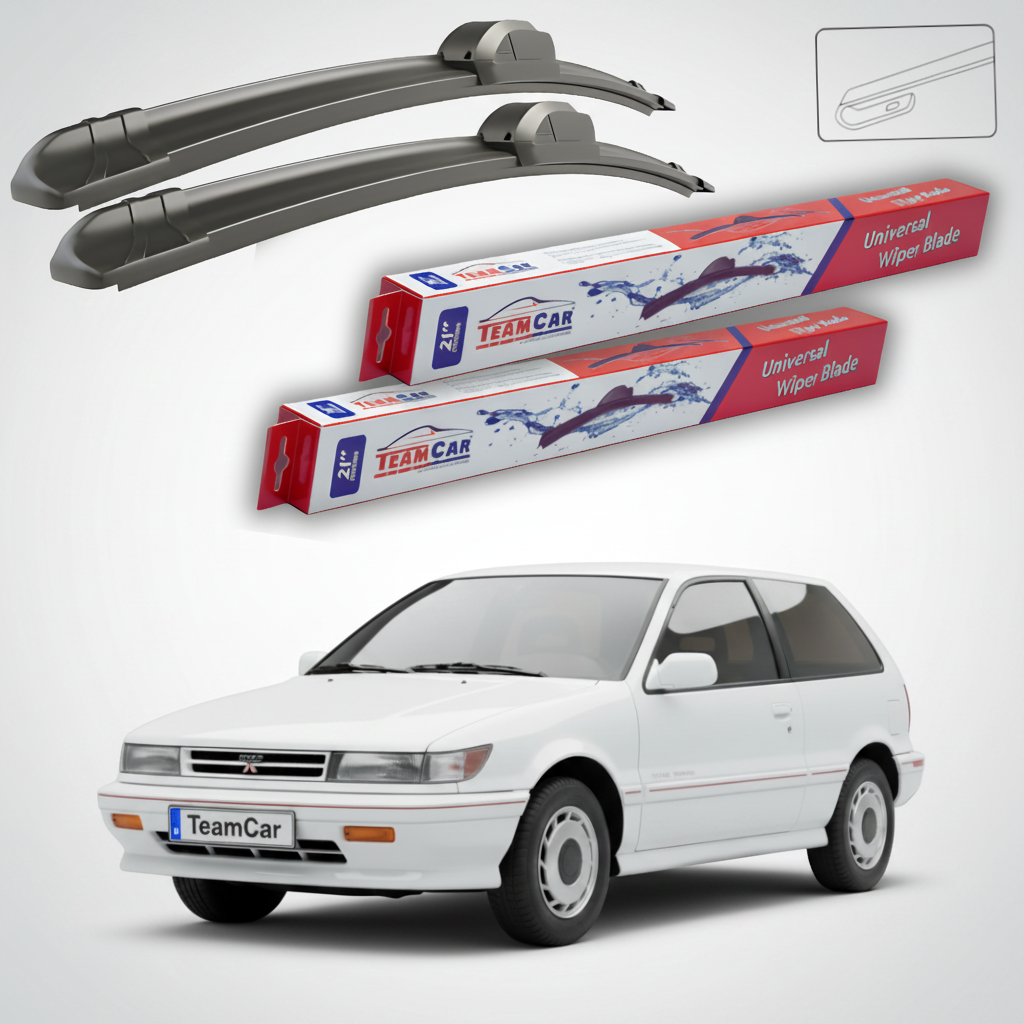 Ștergătoare TeamCar® pentru Mitsubishi Colt III/IV (C5_A, CA_A) 1988–1996 – Set Față Flat