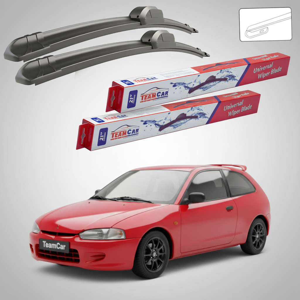 Ștergătoare TeamCar® pentru Mitsubishi Colt V (CJ_A, CP_A) 1995–2003 – Set Față Flat
