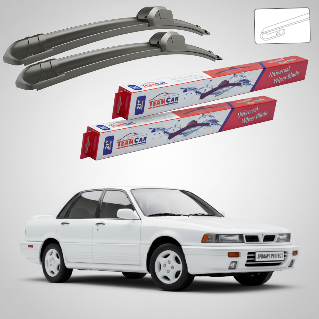 Ștergătoare TeamCar® pentru Mitsubishi Galant V Sedan (E5_A, E7_A, E8_A) 1992–1996 – Set Față Flat