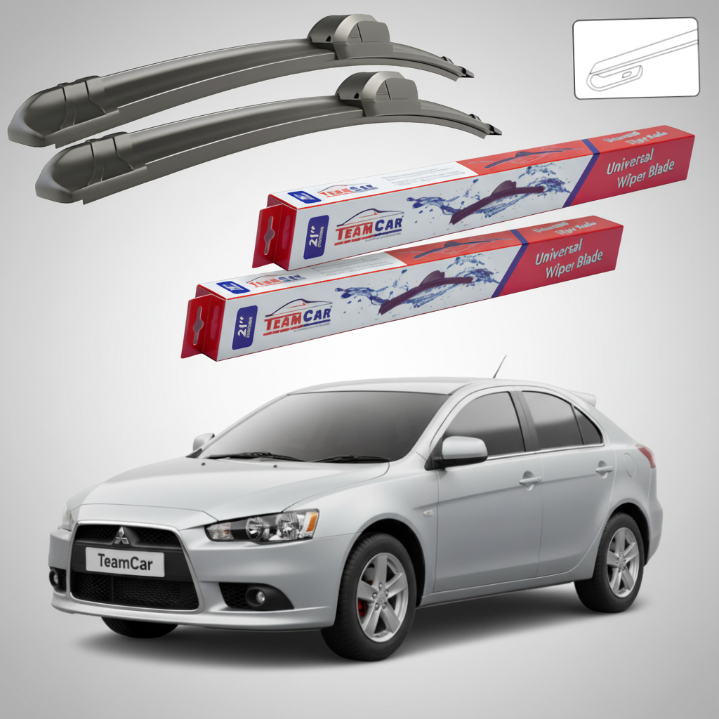Ștergătoare TeamCar® pentru Mitsubishi Lancer Sportback (CX_A) 2008+ – Set Față Flat