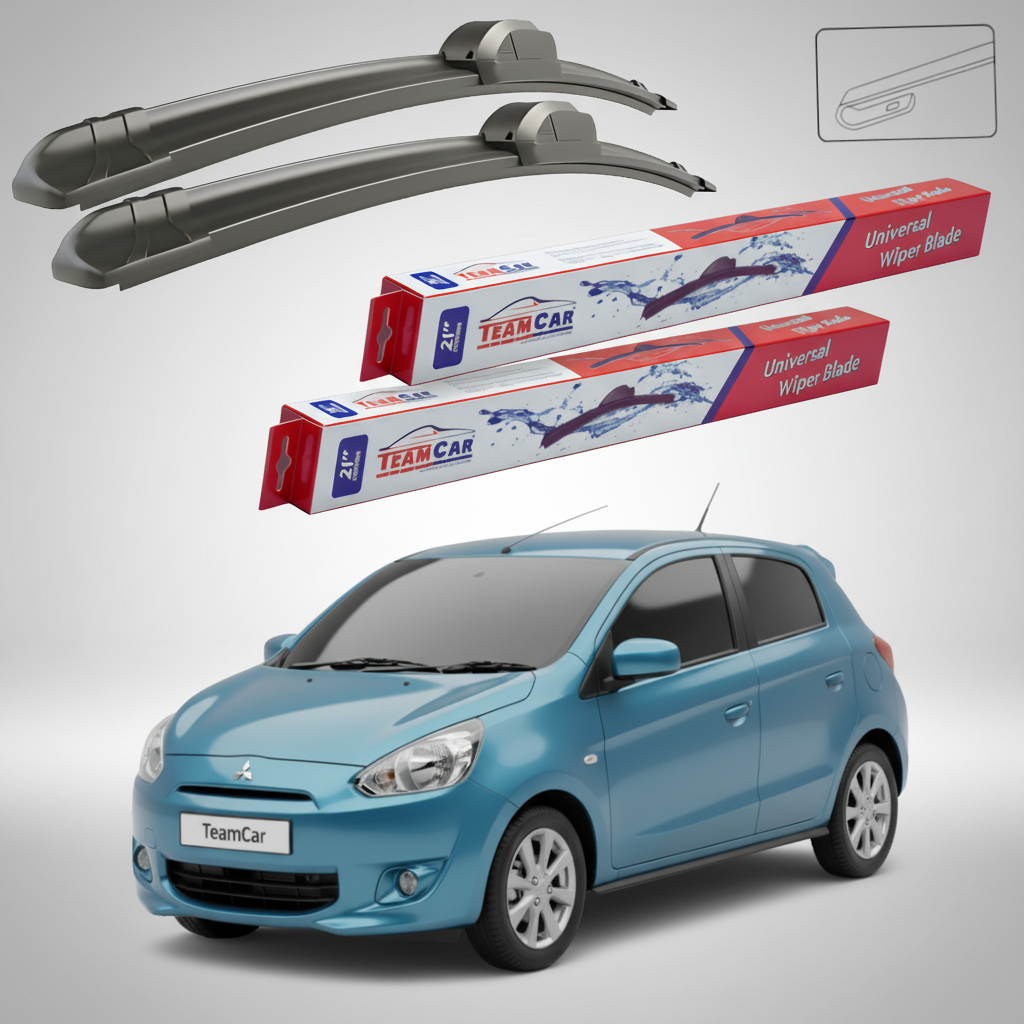 Ștergătoare TeamCar® pentru Mitsubishi Mirage / Space Star 2012+ – Set Față Flat