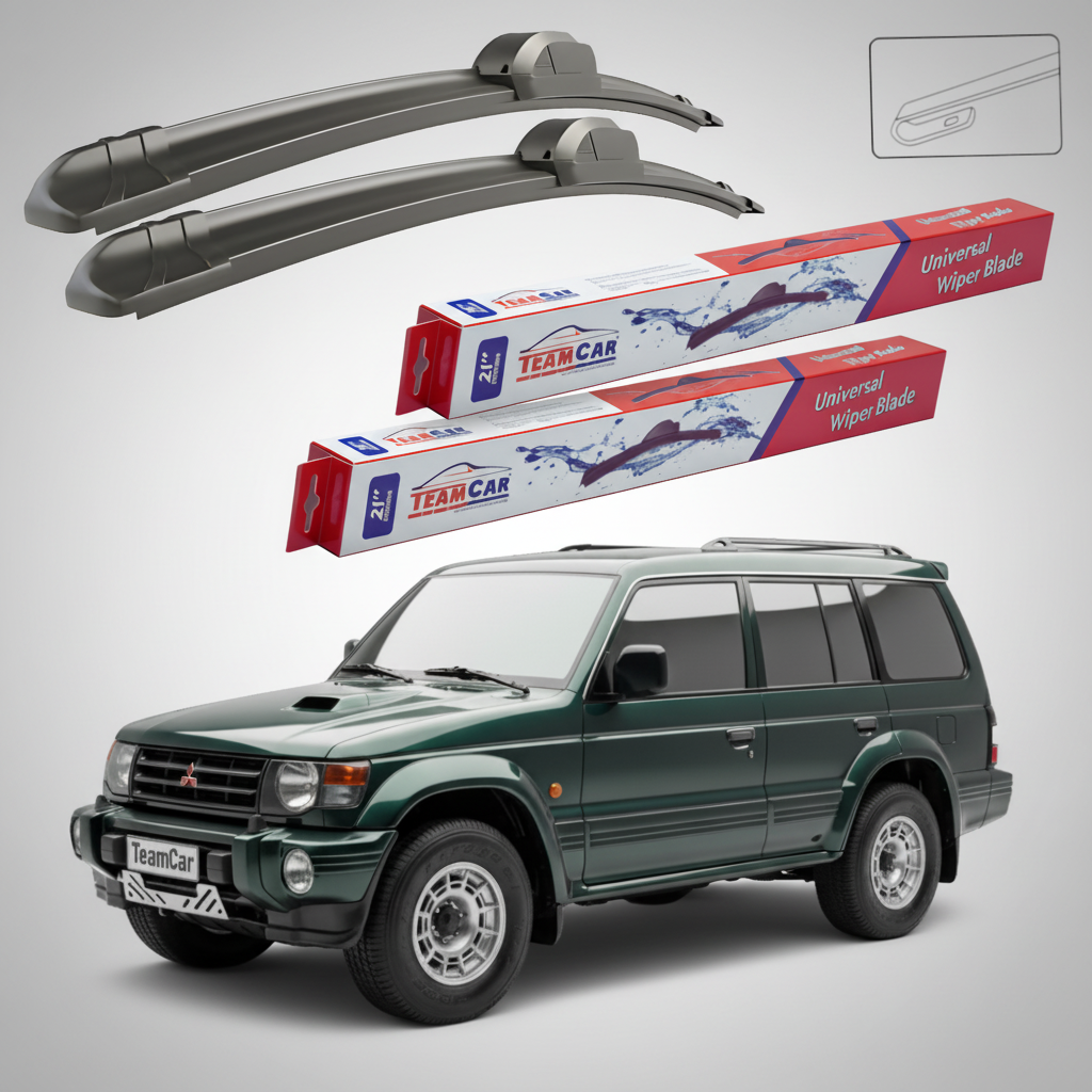 Ștergătoare TeamCar® pentru Mitsubishi Montero / Pajero II 1990–2000 – Set Față Flat