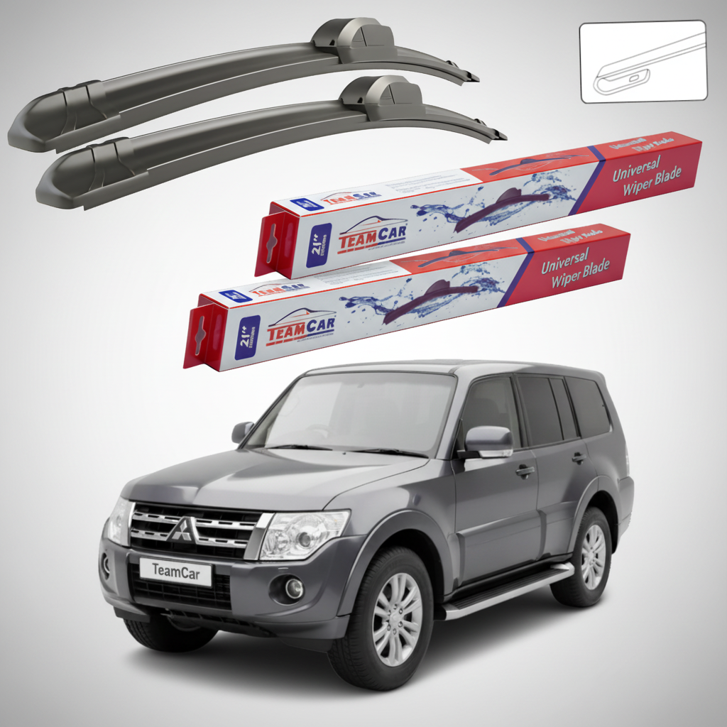 Ștergătoare TeamCar® pentru Mitsubishi Montero / Pajero IV Facelift 2009–2021 – Set Față Flat