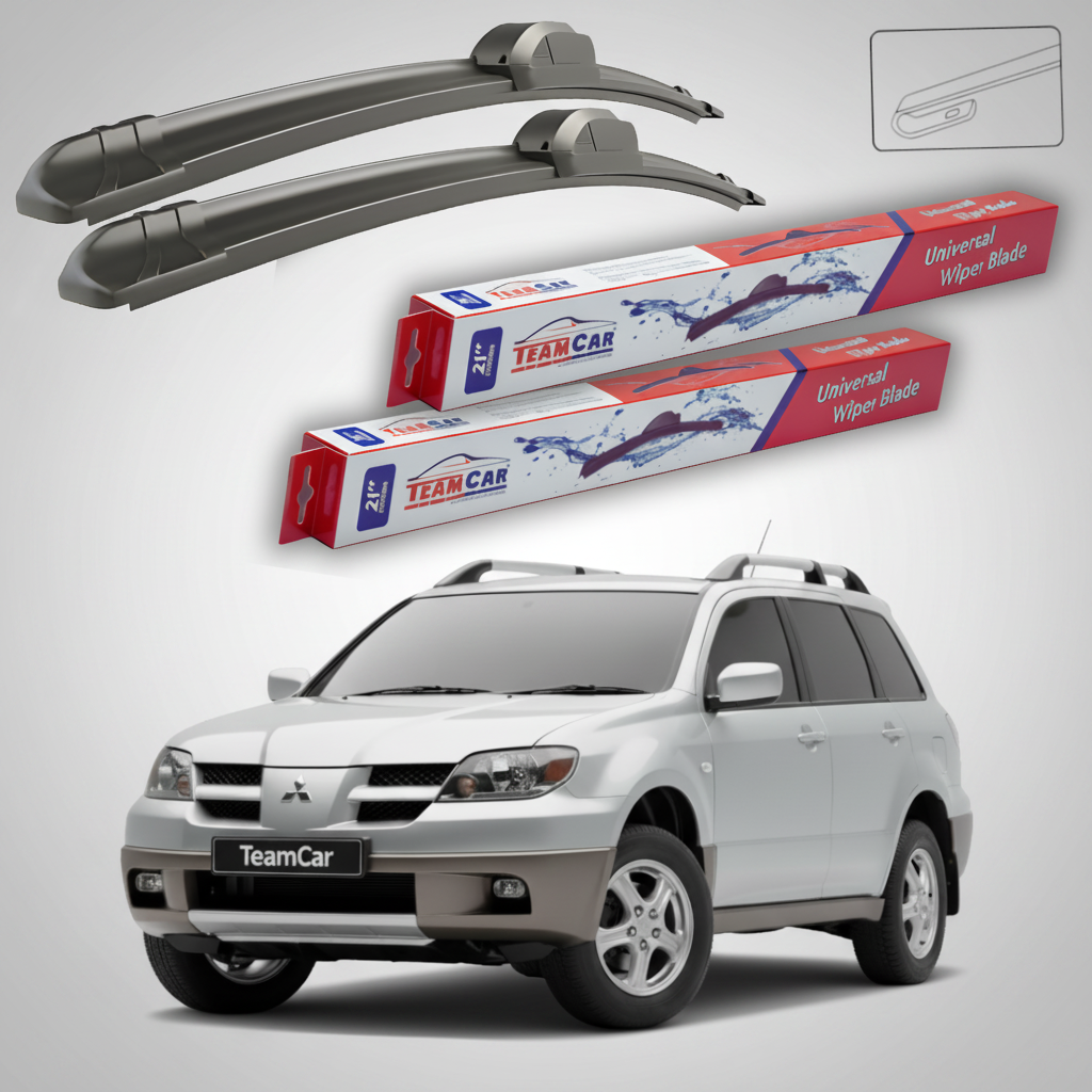 Ștergătoare TeamCar® pentru Mitsubishi Outlander I (CU_W) 2003–2007 – Set Față Flat