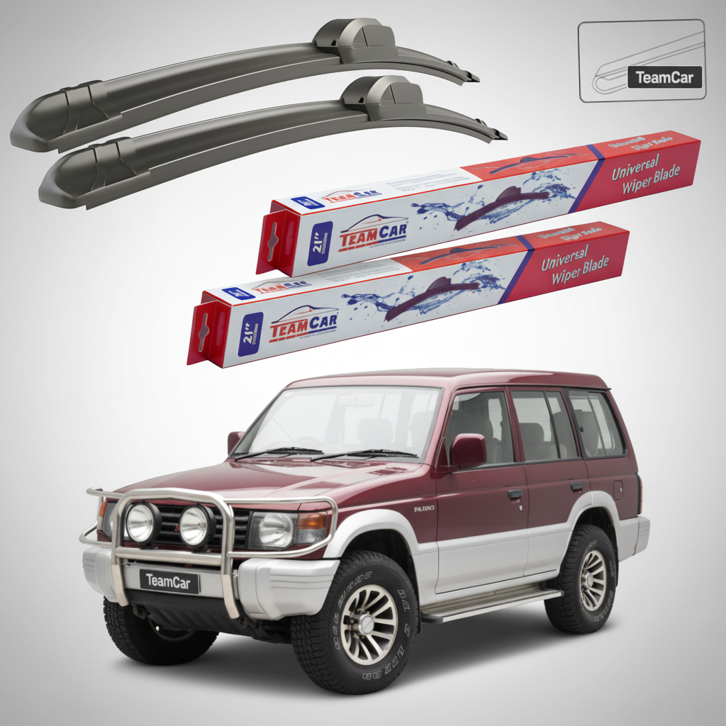 Ștergătoare TeamCar® pentru Mitsubishi Pajero II (V2_W, V3_W, V4_W) 1990–2000 – Set Față Flat