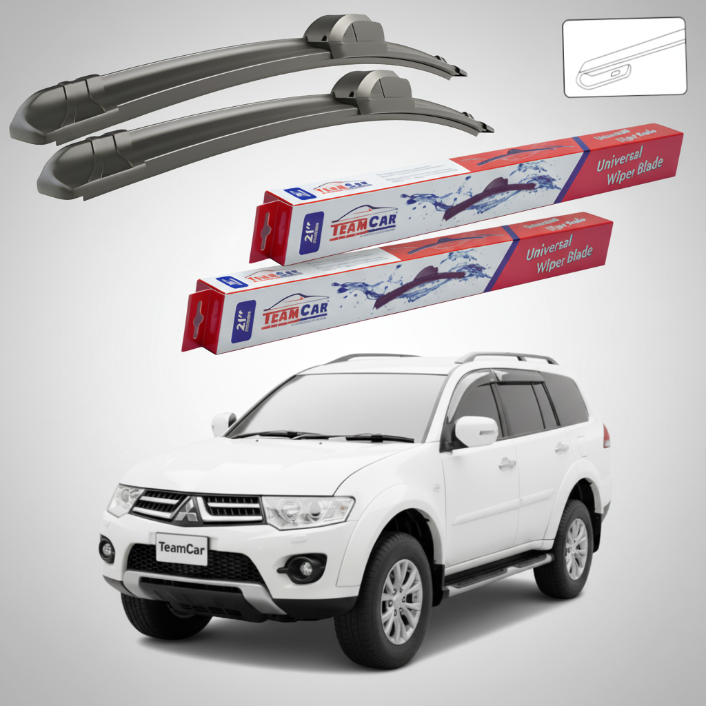 Ștergătoare TeamCar® pentru Mitsubishi Pajero Sport II (KH/KG) 2008–2016 – Set Față Flat