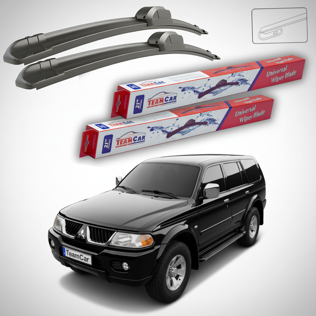 Ștergătoare TeamCar® pentru Mitsubishi Pajero Sport I (K90/K94/K96) 1996–2009 – Set Față Flat