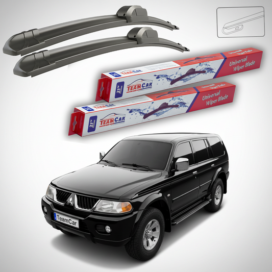 Ștergătoare TeamCar® pentru Mitsubishi Pajero Sport I (K90/K94/K96) 1996–2009 – Set Față Flat