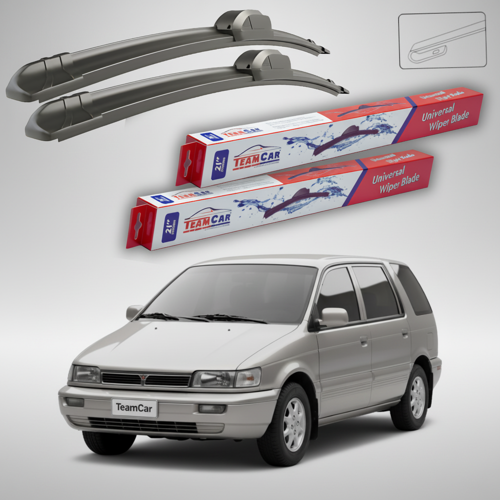 Ștergătoare TeamCar® pentru Mitsubishi Santamo MPV 1999–2004 – Set Față Flat