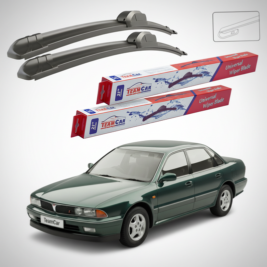 Ștergătoare TeamCar® pentru Mitsubishi Sigma Sedan (F16A, F25A, F27A) 1990–1996 – Set Față Flat