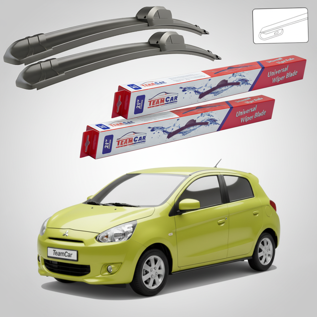 Ștergătoare TeamCar® pentru Mitsubishi Space Star II (A0_A / LA) 2012–prezent – Set Față Flat