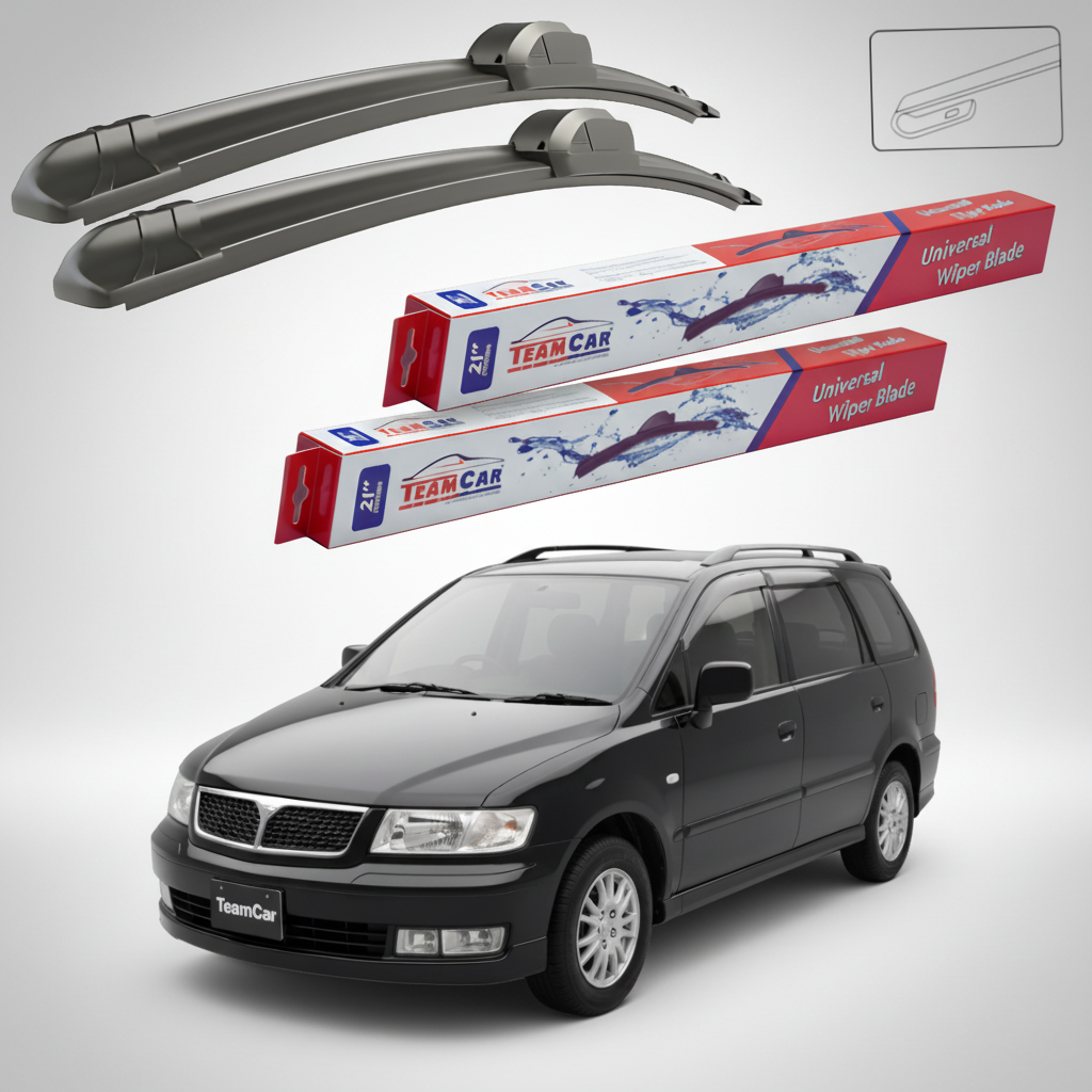 Ștergătoare TeamCar® pentru Mitsubishi Space Wagon III (N8_W, N9_W) 1998–2004 – Set Față Flat