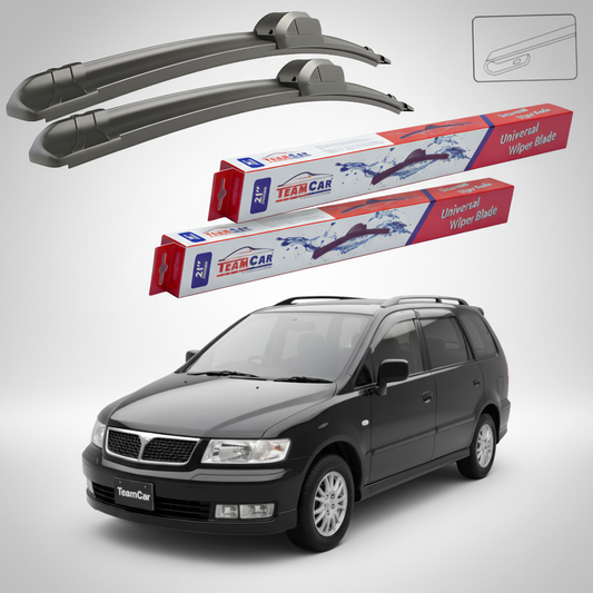 Ștergătoare TeamCar® pentru Mitsubishi Space Wagon III (N8_W, N9_W) 1998–2004 – Set Față Flat