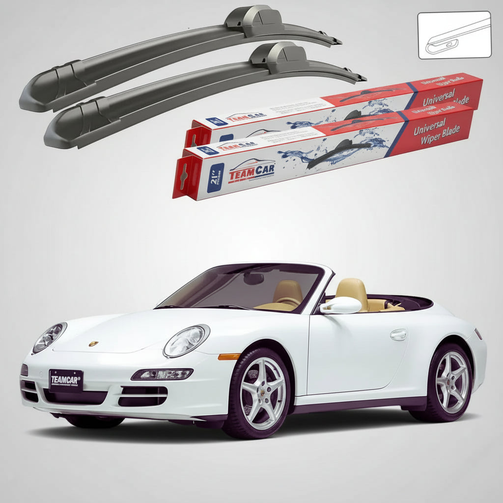 Ștergătoare Porsche 911 Carrera 4 Cabrio 997.1 2005-2008 | Set Față Flat – TeamCar®