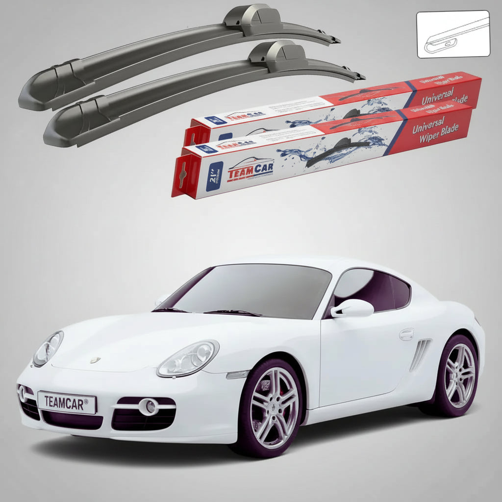 Ștergătoare Porsche Cayman 987C 2005-2012 | Set Față Flat – TeamCar®