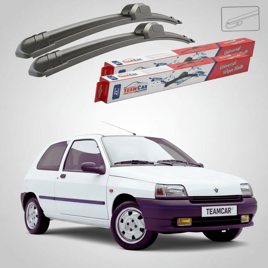 Ștergătoare Renault Clio I Faza 1 Hatchback 1990-1994 | Set Față Flat – TeamCar®