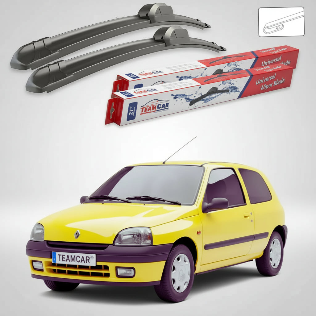Ștergătoare Renault Clio I Faza 2/3 Hatchback 1994-1998 | Set Față Flat – TeamCar®