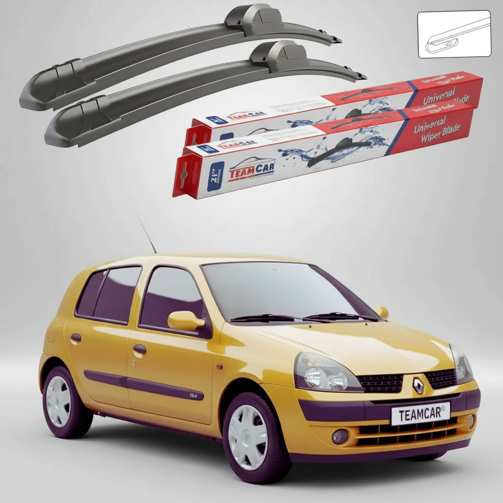 Ștergătoare Renault Clio II Hatchback 1998-2009 | Set Față Flat – TeamCar®