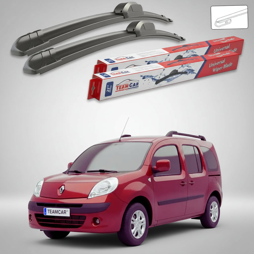 Ștergătoare Renault Kangoo II Van 2 uși 2008-prezent | Set Față Flat – TeamCar®