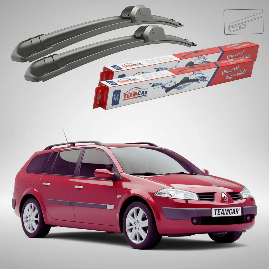 Ștergătoare Renault Megane II Grandtour Break 2002-2006 | Set Față Flat – TeamCar®
