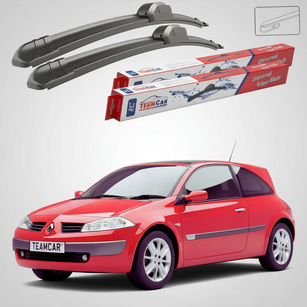 Ștergătoare Renault Megane II Hatchback 2002-2006 | Set Față Flat – TeamCar®