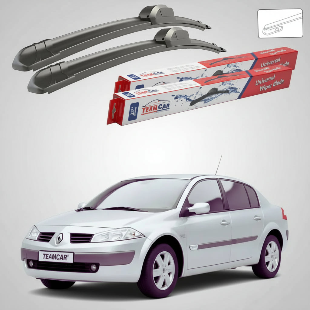 Ștergătoare Renault Megane II Sedan 2002-2006 | Set Față Flat – TeamCar®