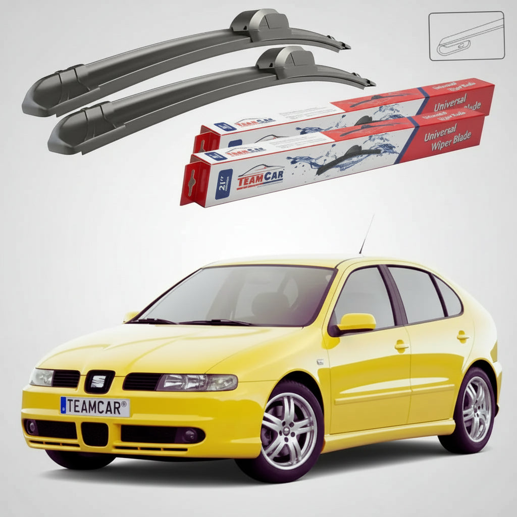 Ablaktörlők Seat Leon 1M1 1998-2006 | Lapos Első Ablaktörlő Készlet – TeamCar®