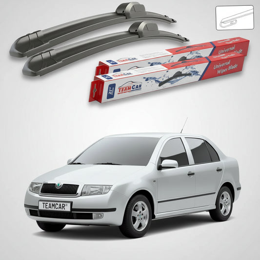 Ștergătoare Skoda Fabia I 6Y3 1999-2007 | Set Față Flat – TeamCar®