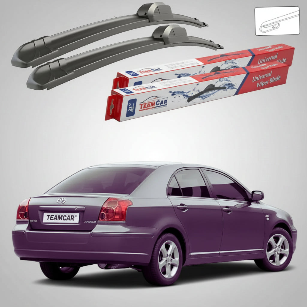 Ștergătoare Toyota Avensis T25 Liftback Plastic 2003-2008 | Set Față Flat – TeamCar®