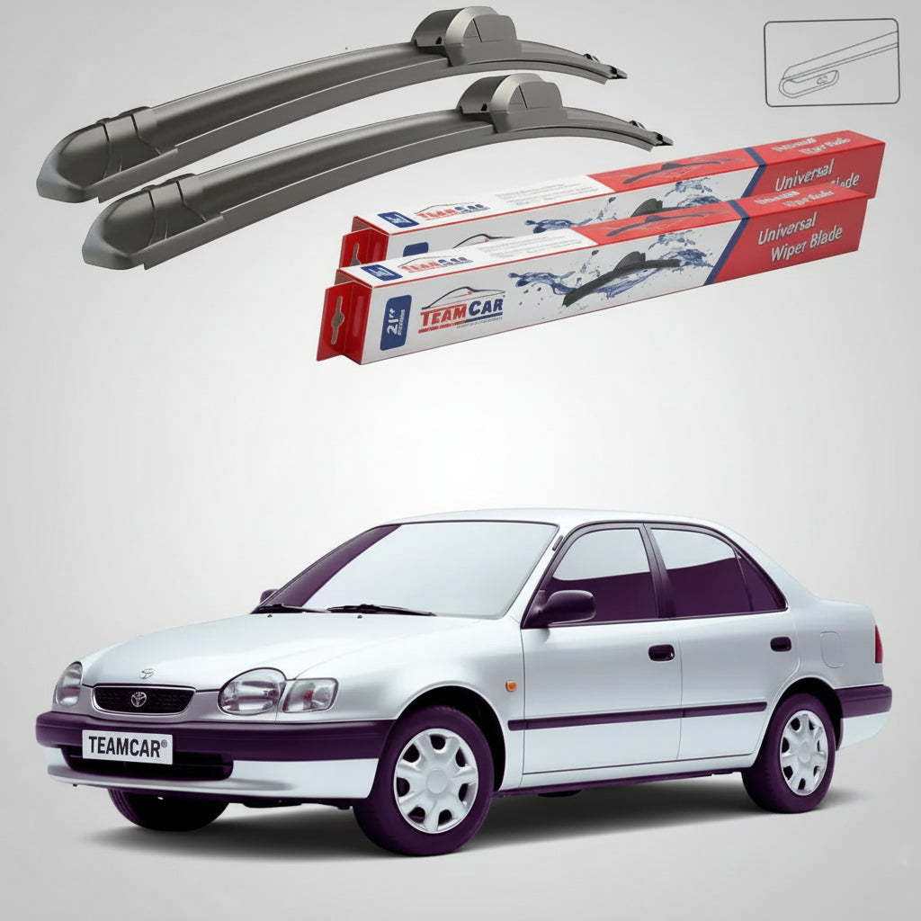 Ștergătoare Toyota Corolla E11 Sedan 1997-2001 | Set Față Flat – TeamCar®