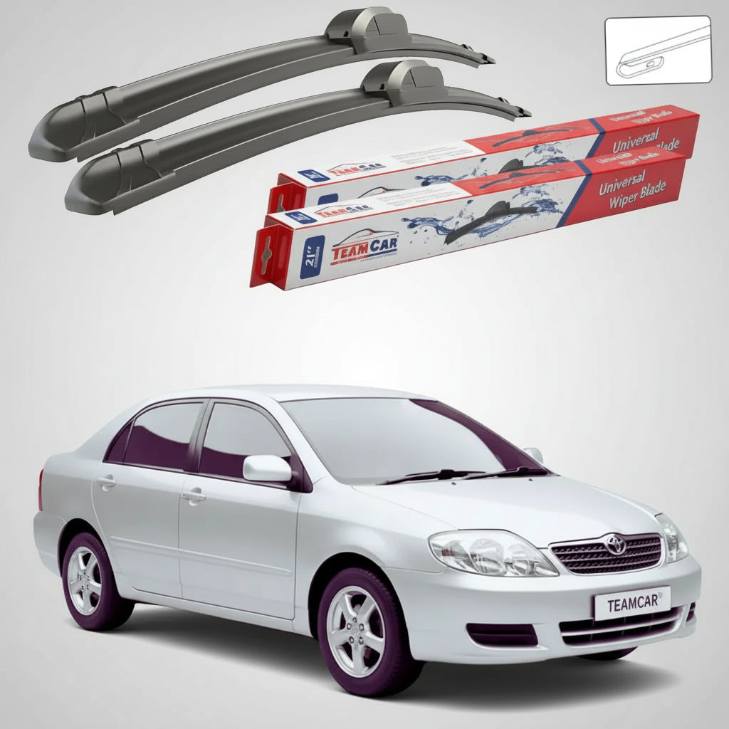 Ștergătoare Toyota Corolla E12 Sedan 2000-2008 | Set Față Flat – TeamCar®
